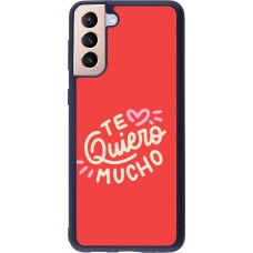 Coque Samsung Galaxy S21+ 5G - Silicone rigide noir Saint Valentines Day 26 Te quiero mucho