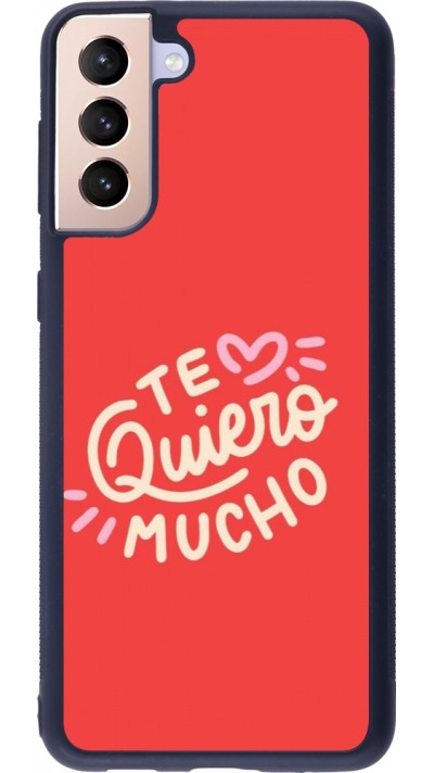 Coque Samsung Galaxy S21+ 5G - Silicone rigide noir Saint Valentines Day 26 Te quiero mucho