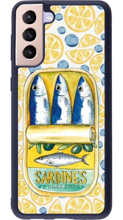 Coque Samsung Galaxy S21+ 5G - Silicone rigide noir Sardines in oil 2026