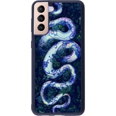Samsung Galaxy S21+ 5G Case Hülle - Silikon schwarz Snake Blue Anaconda