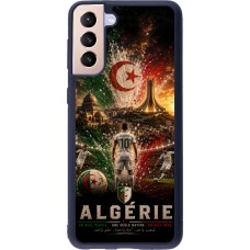 Coque Samsung Galaxy S21+ 5G - Silicone rigide noir Football Algérie splash 2026