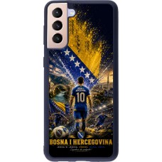 Coque Samsung Galaxy S21+ 5G - Silicone rigide noir Football Bosnie-Herzégovine splash 2026
