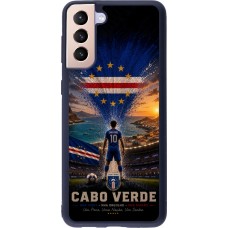 Coque Samsung Galaxy S21+ 5G - Silicone rigide noir Football Cap-Vert splash 2026