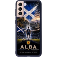 Coque Samsung Galaxy S21+ 5G - Silicone rigide noir Football Écosse splash 2026