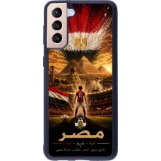 Coque Samsung Galaxy S21+ 5G - Silicone rigide noir Football Égypte splash 2026