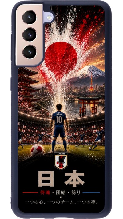Coque Samsung Galaxy S21+ 5G - Silicone rigide noir Football Japon splash 2026