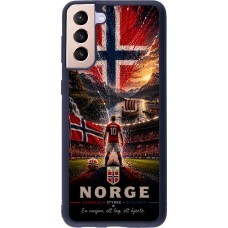 Coque Samsung Galaxy S21+ 5G - Silicone rigide noir Football Norvège splash 2026
