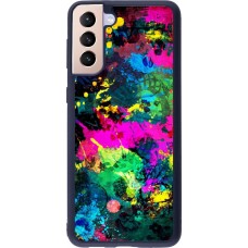 Coque Samsung Galaxy S21+ 5G - Silicone rigide noir splash paint