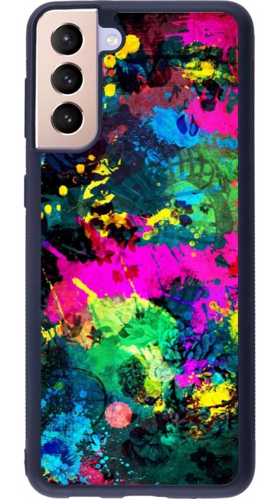Coque Samsung Galaxy S21+ 5G - Silicone rigide noir splash paint
