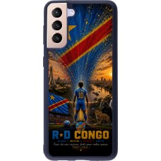 Coque Samsung Galaxy S21+ 5G - Silicone rigide noir Football République démocratique du Congo splash 2026