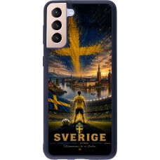 Coque Samsung Galaxy S21+ 5G - Silicone rigide noir Football Suède splash 2026