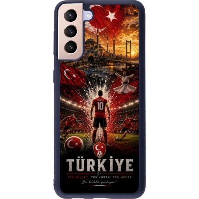 Samsung Galaxy S21+ 5G Case Hülle - Silikon schwarz Fussball Türkei splash 2026