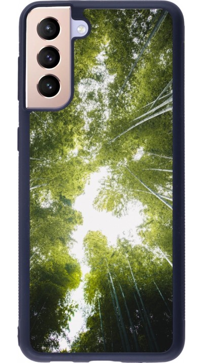 Coque Samsung Galaxy S21+ 5G - Silicone rigide noir Spring 23 forest blue sky