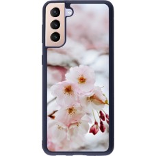 Coque Samsung Galaxy S21+ 5G - Silicone rigide noir Cherry tree 2026
