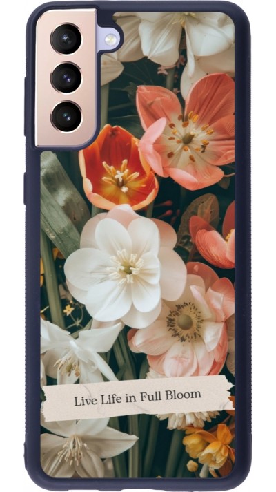 Coque Samsung Galaxy S21+ 5G - Silicone rigide noir Full Bloom 2026