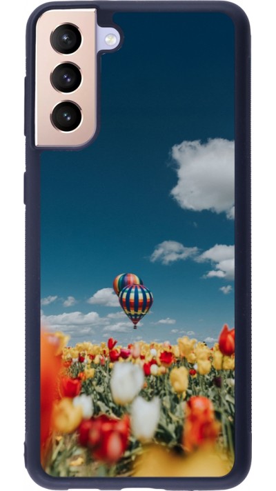 Coque Samsung Galaxy S21+ 5G - Silicone rigide noir Hot air balloon 2026