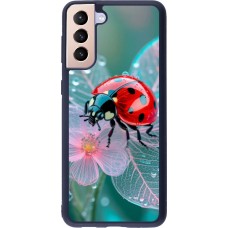 Coque Samsung Galaxy S21+ 5G - Silicone rigide noir Ladybird in bloom 2026
