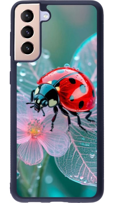 Coque Samsung Galaxy S21+ 5G - Silicone rigide noir Ladybird in bloom 2026
