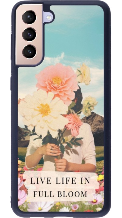 Coque Samsung Galaxy S21+ 5G - Silicone rigide noir Live life in full moon 2026