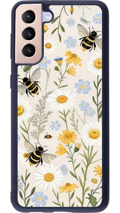 Coque Samsung Galaxy S21+ 5G - Silicone rigide noir Pattern bees 2026