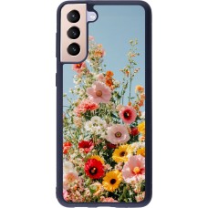 Coque Samsung Galaxy S21+ 5G - Silicone rigide noir Spring flowers 2026