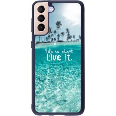 Coque Samsung Galaxy S21+ 5G - Silicone rigide noir Summer 18 24