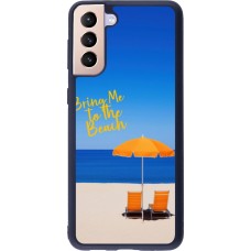 Coque Samsung Galaxy S21+ 5G - Silicone rigide noir Summer 2025 Bring me to the beach