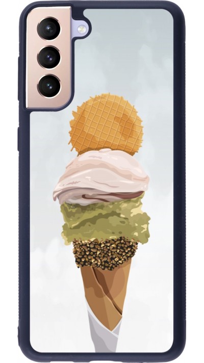 Coque Samsung Galaxy S21+ 5G - Silicone rigide noir Summer 2025 Cornet