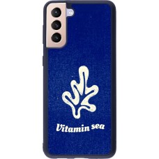 Coque Samsung Galaxy S21+ 5G - Silicone rigide noir Vitamin sea Summer 2026