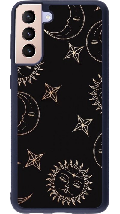 Coque Samsung Galaxy S21+ 5G - Silicone rigide noir Suns and Moons