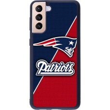 Coque Samsung Galaxy S21+ 5G - Silicone rigide noir Super Bowl 26 Patriots 1