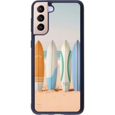 Samsung Galaxy S21+ 5G Case Hülle - Silikon schwarz Summer surfboard 2025