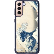 Coque Samsung Galaxy S21+ 5G - Silicone rigide noir Tableau art - La Grande Vague de Kanagawa - Hokusai