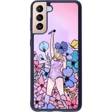 Samsung Galaxy S21+ 5G Case Hülle - Silikon schwarz Taylor Swift Sketch - Pink