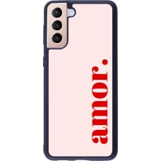 Samsung Galaxy S21+ 5G Case Hülle - Silikon schwarz Valentine 2024 amor