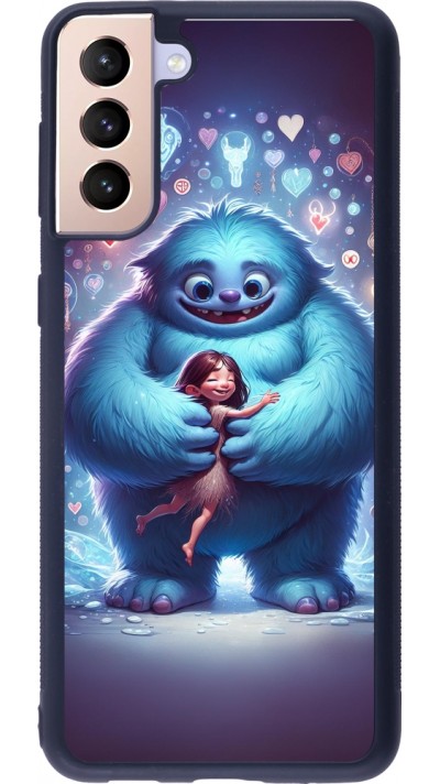 Samsung Galaxy S21+ 5G Case Hülle - Silikon schwarz Valentin 2024 Flauschige Liebe