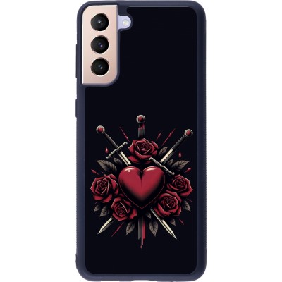 Samsung Galaxy S21+ 5G Case Hülle - Silikon schwarz Valentine 2024 gothic love