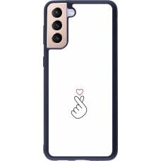 Samsung Galaxy S21+ 5G Case Hülle - Silikon schwarz Valentine 2024 heart by Millennials