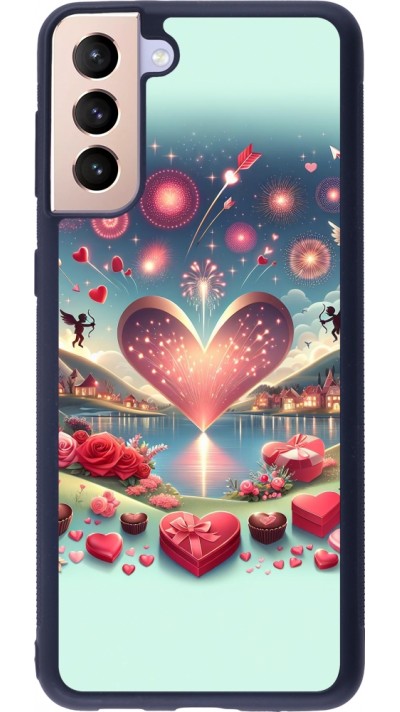 Samsung Galaxy S21+ 5G Case Hülle - Silikon schwarz Valentin 2025 Schick