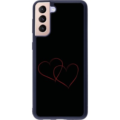 Samsung Galaxy S21+ 5G Case Hülle - Silikon schwarz Valentine 2023 attached heart
