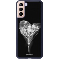Coque Samsung Galaxy S21+ 5G - Silicone rigide noir Valentine 2022 Black Smoke