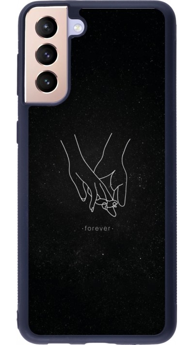 Samsung Galaxy S21+ 5G Case Hülle - Silikon schwarz Valentine 2023 hands forever