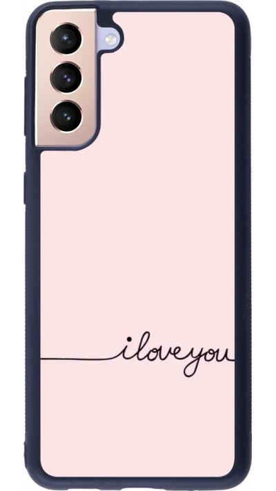 Samsung Galaxy S21+ 5G Case Hülle - Silikon schwarz Valentine 2023 i love you writing