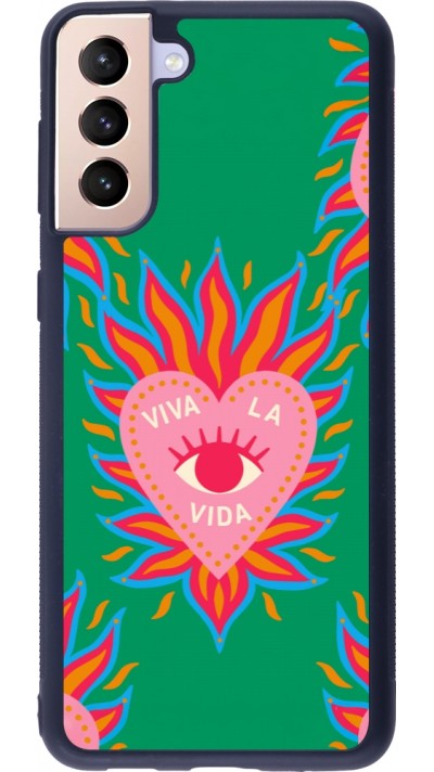 Coque Samsung Galaxy S21+ 5G - Silicone rigide noir Viva la vida 2026