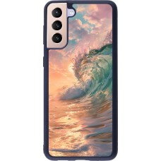 Samsung Galaxy S21+ 5G Case Hülle - Silikon schwarz Wave Sunset