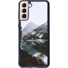 Coque Samsung Galaxy S21+ 5G - Silicone rigide noir Winter 22 snowy mountain and lake