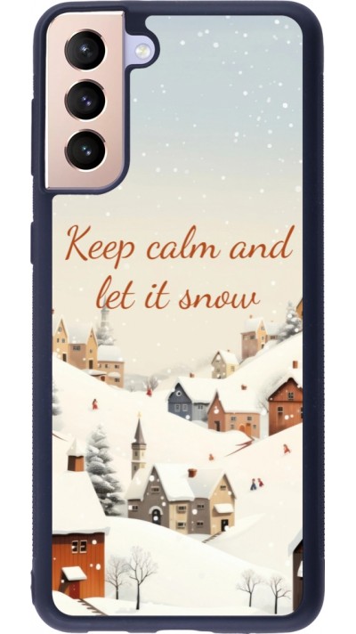 Coque Samsung Galaxy S21+ 5G - Silicone rigide noir Winter 25 Winter Keep calm and let it snow