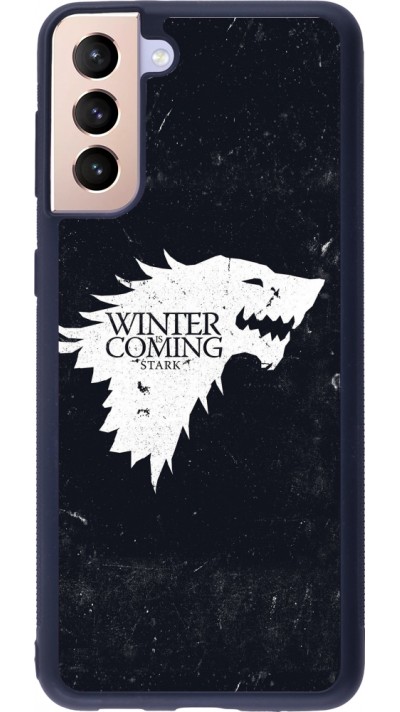 Coque Samsung Galaxy S21+ 5G - Silicone rigide noir Winter is coming Stark