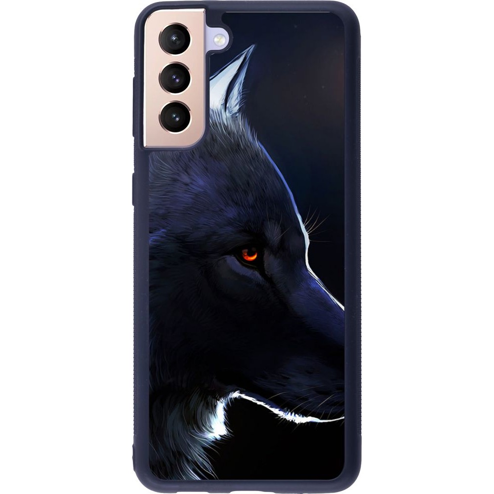 Coque Samsung Galaxy S21+ 5G - Silicone rigide noir Wolf Shape