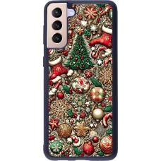 Samsung Galaxy S21+ 5G Case Hülle - Silikon schwarz Weihnachten 2023 Mikromuster